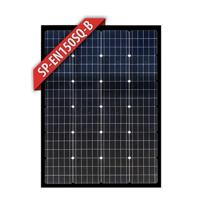 ENERDRIVE SOLAR PANEL - 150W MONO SQUAT BLACK FRAME + LOW PROFILE RACK